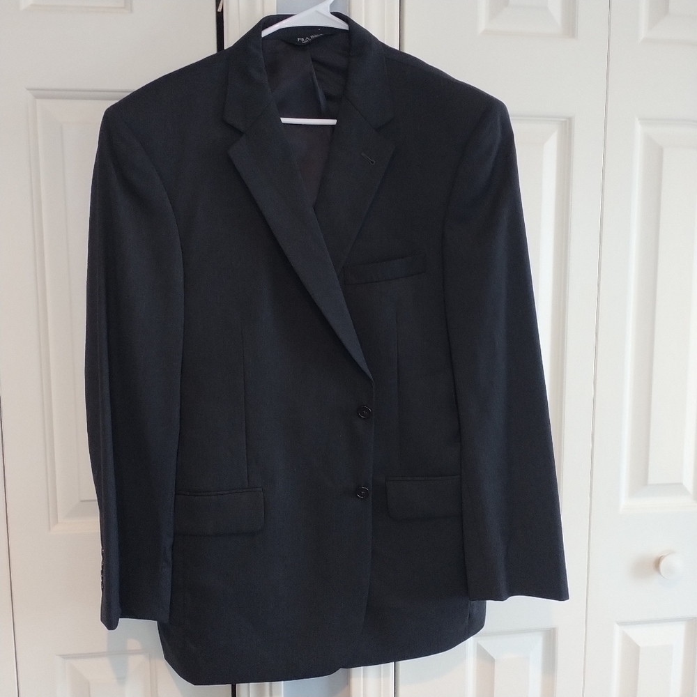 JosA Bank Signature Collection Charcoal Black Suit Jacket 44 Reg